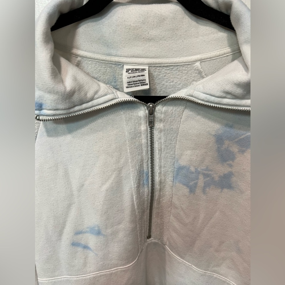 VS PINK oversized tide dye half zip sweatshirt